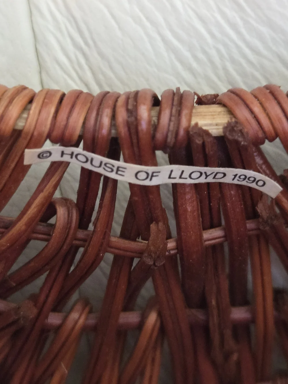 Vintage House of Lloyd 1990 Wicker Basket Set Boho Rustic Farmhouse Decor